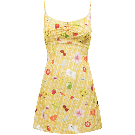 ziziFei Vintage Fruit Print Sundress