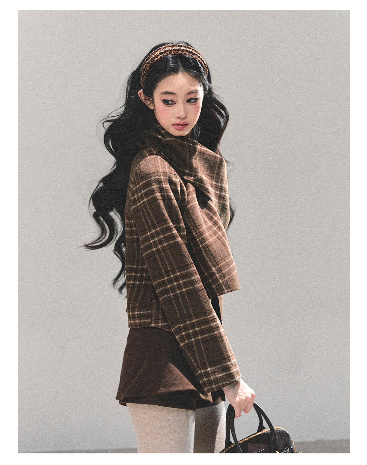 ShaoYeYan Twilight Snow Forest Wool Coat