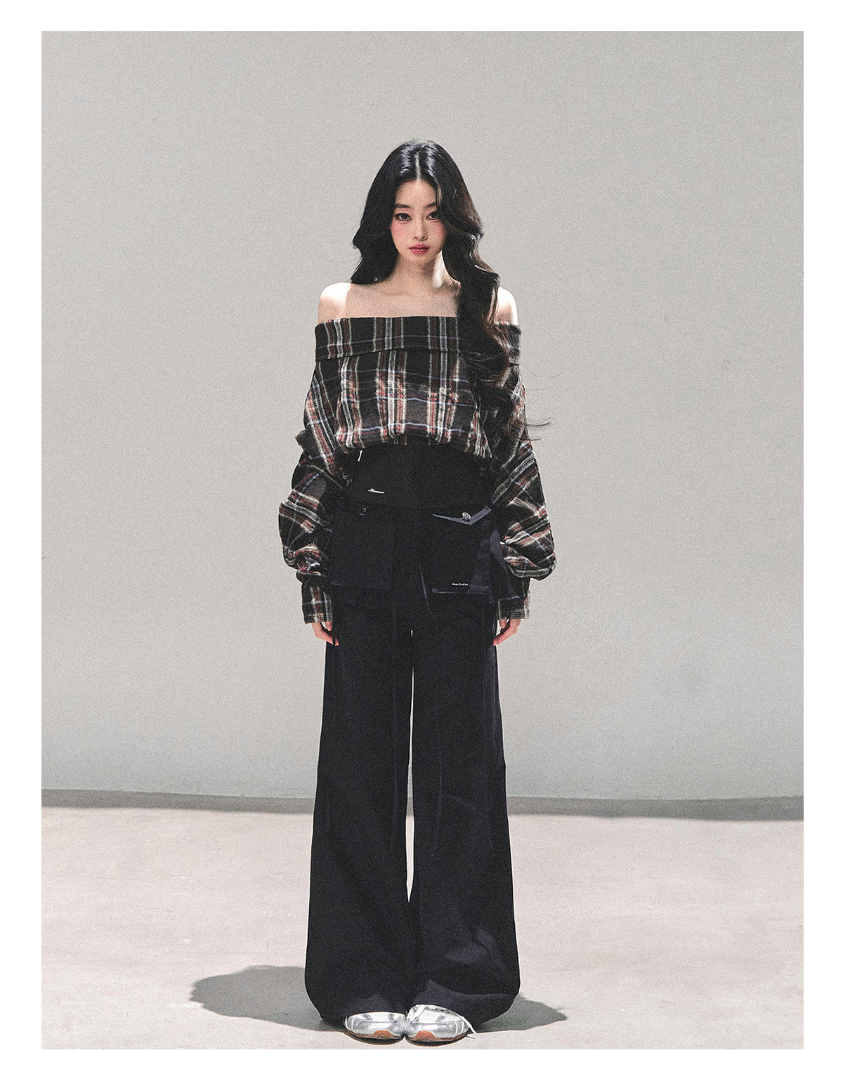 ShaoYeYan Forest Whisper Long Sleeve Striped Shirt