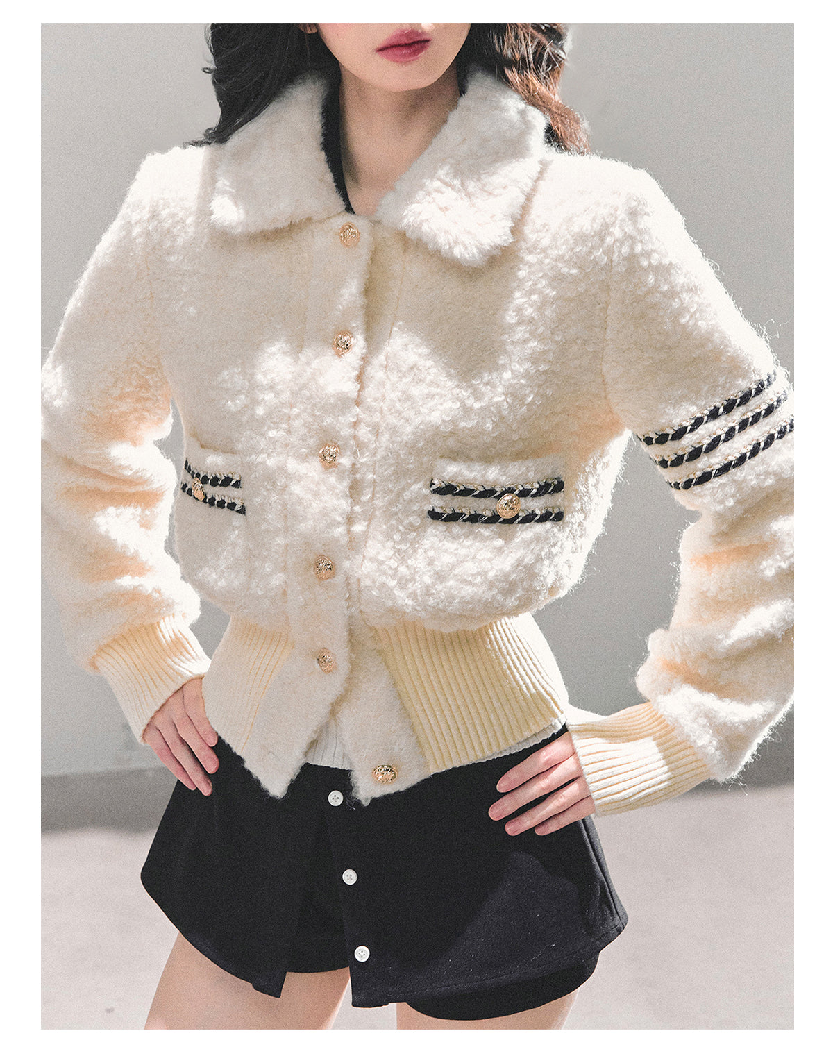 ShaoYeYan Let Her Descend Lamb Fur Jacket