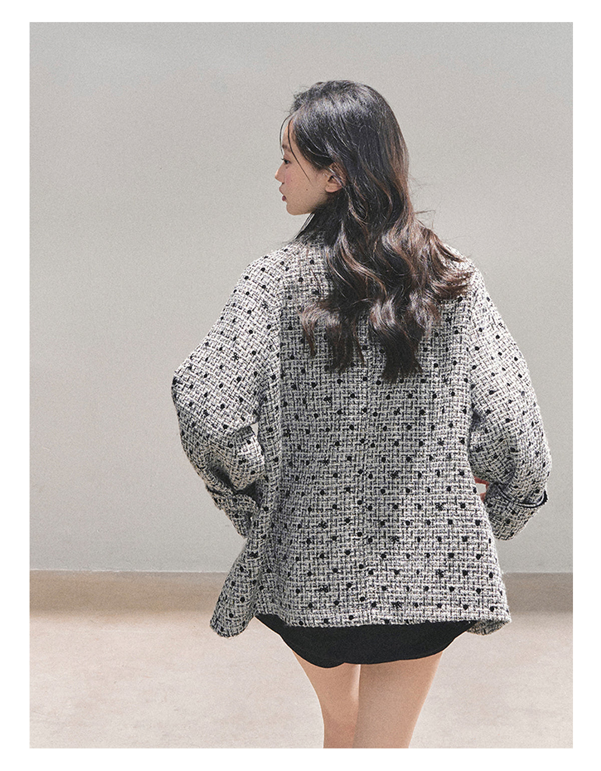 ShaoYeYan Aomalm Out of Focus Moment Lace Plaid Coat