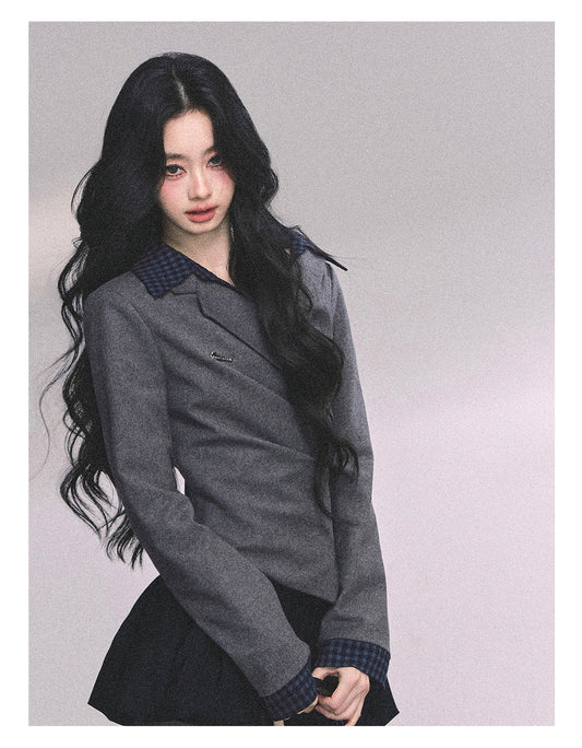 ShaoYeYan Aussie Junior Fake Two-Piece American Polo Shirt