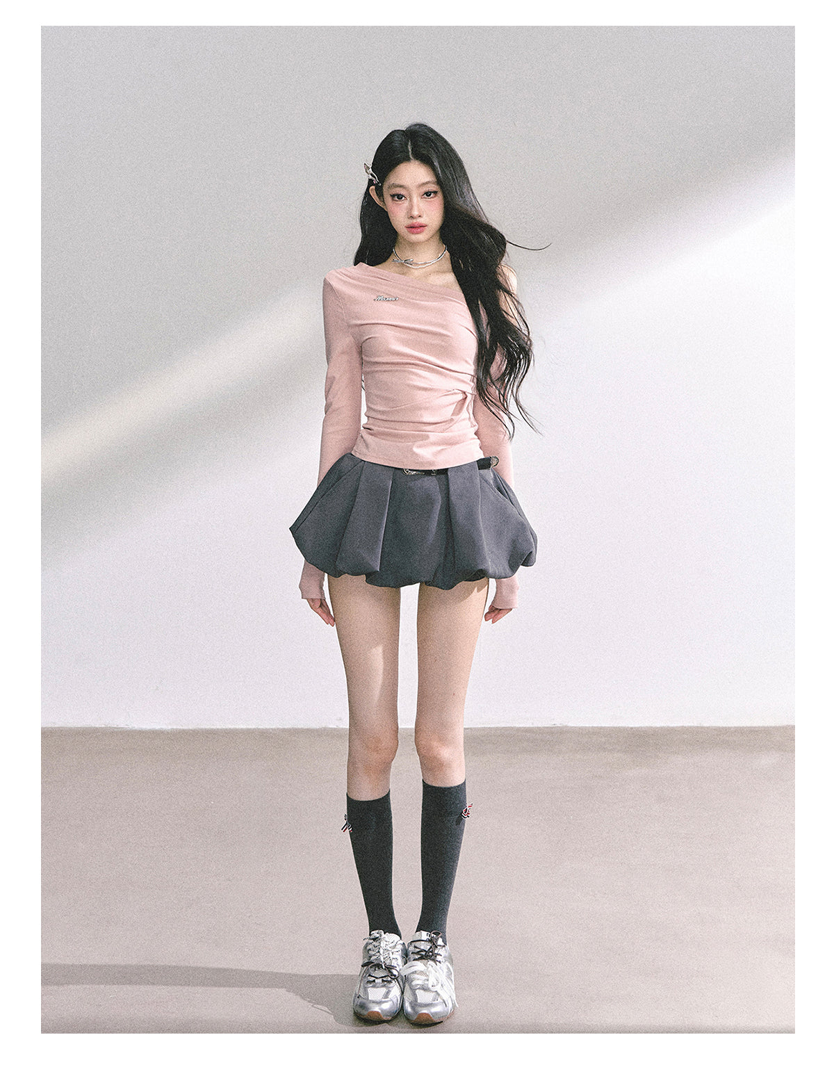 SHAOYEYAN American Style Off-Shoulder Tee