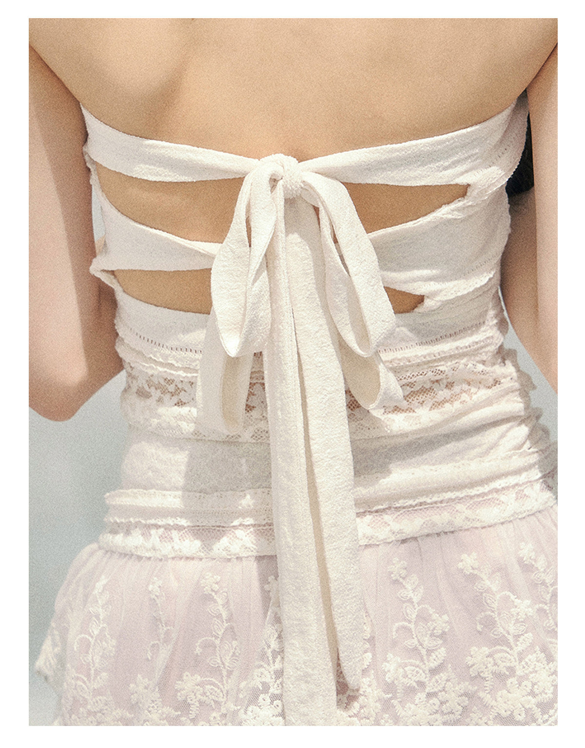 ShaoYeYan Aomalm Misty Muse Sheer Lace Bustier Top
