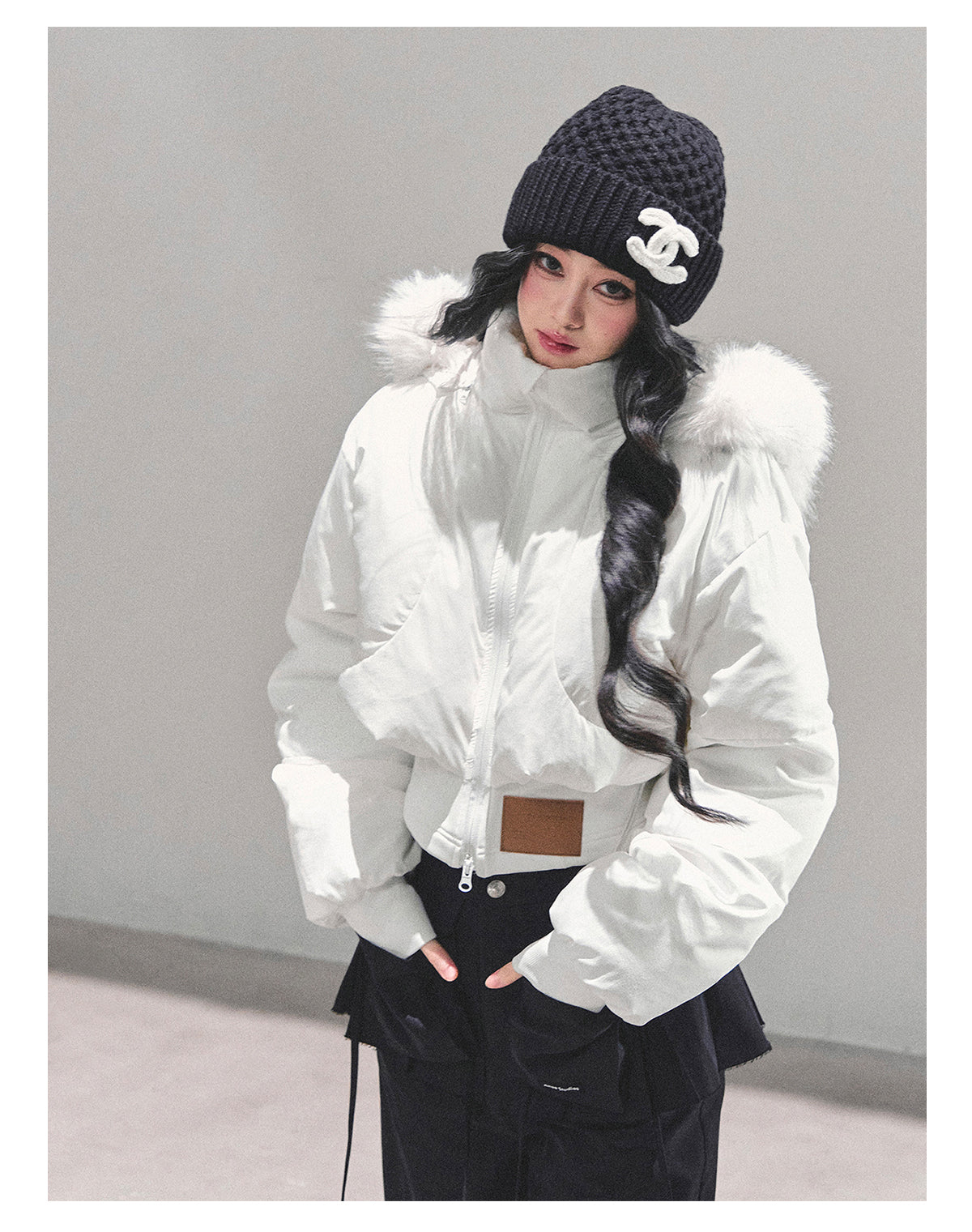 ShaoYeYan Loose Hooded Short Padded Jacket