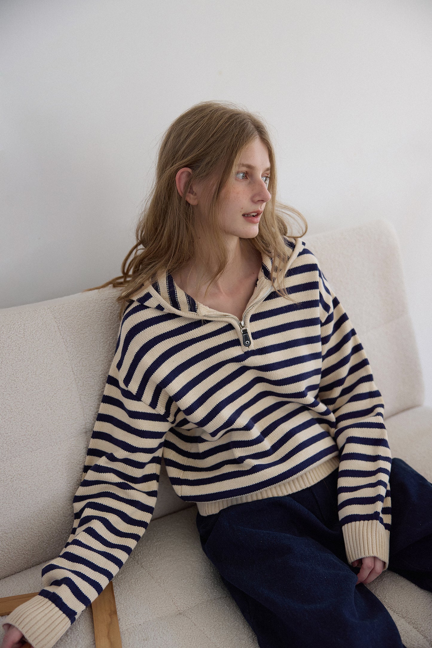 Letm "Nordic Sailor" Striped Knit Hoodie