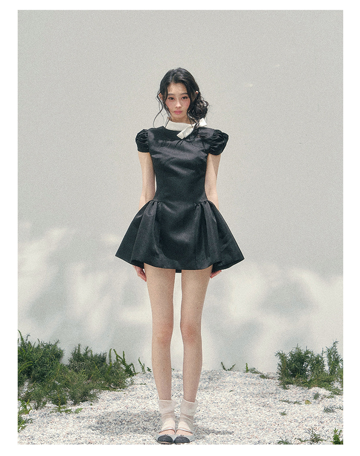 ShaoYeYan Aomalm Satin Knot Luxe Party Dress