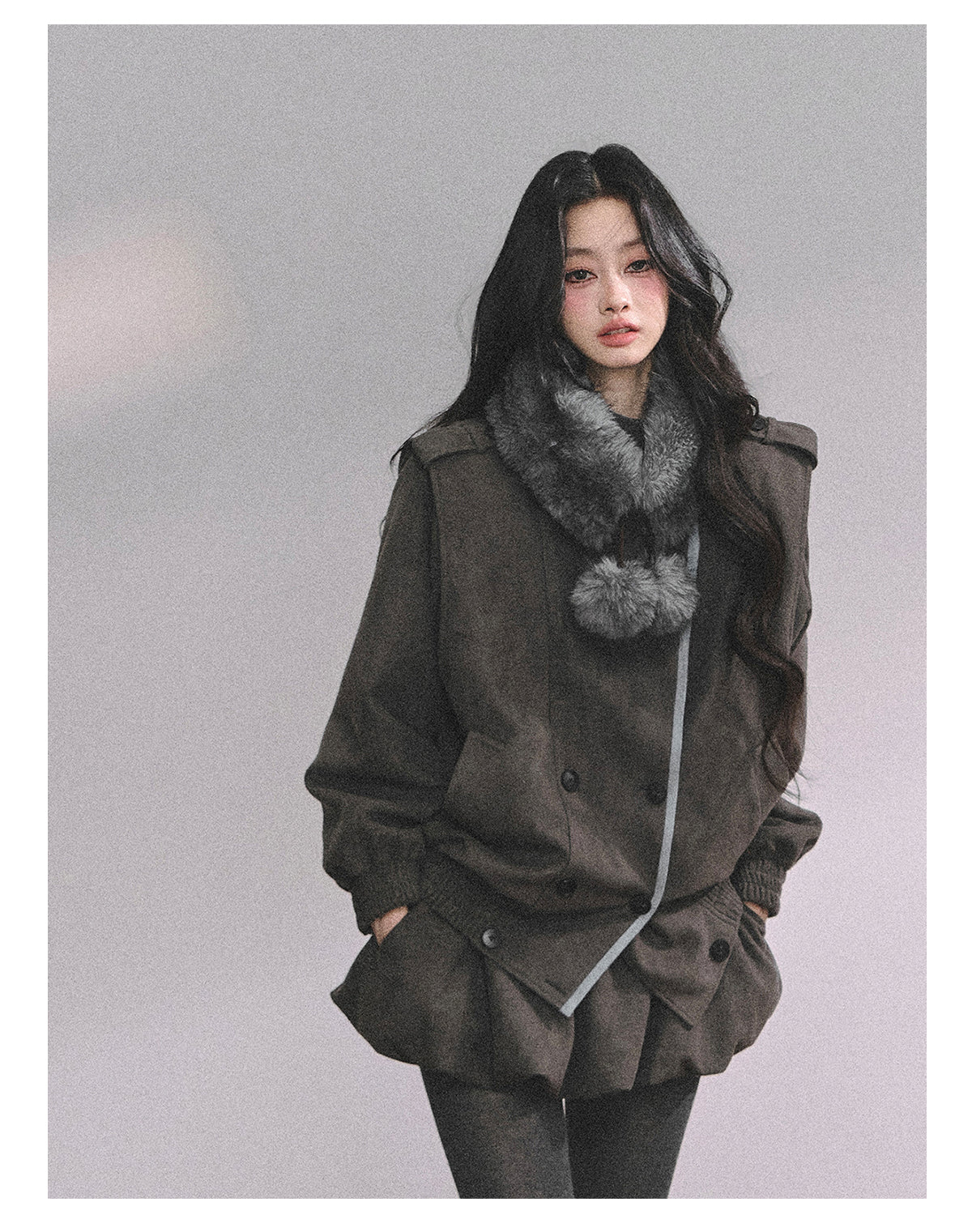 ShaoYeYan Barn Time Zone Audrey Hepburn Style Two-Piece Set