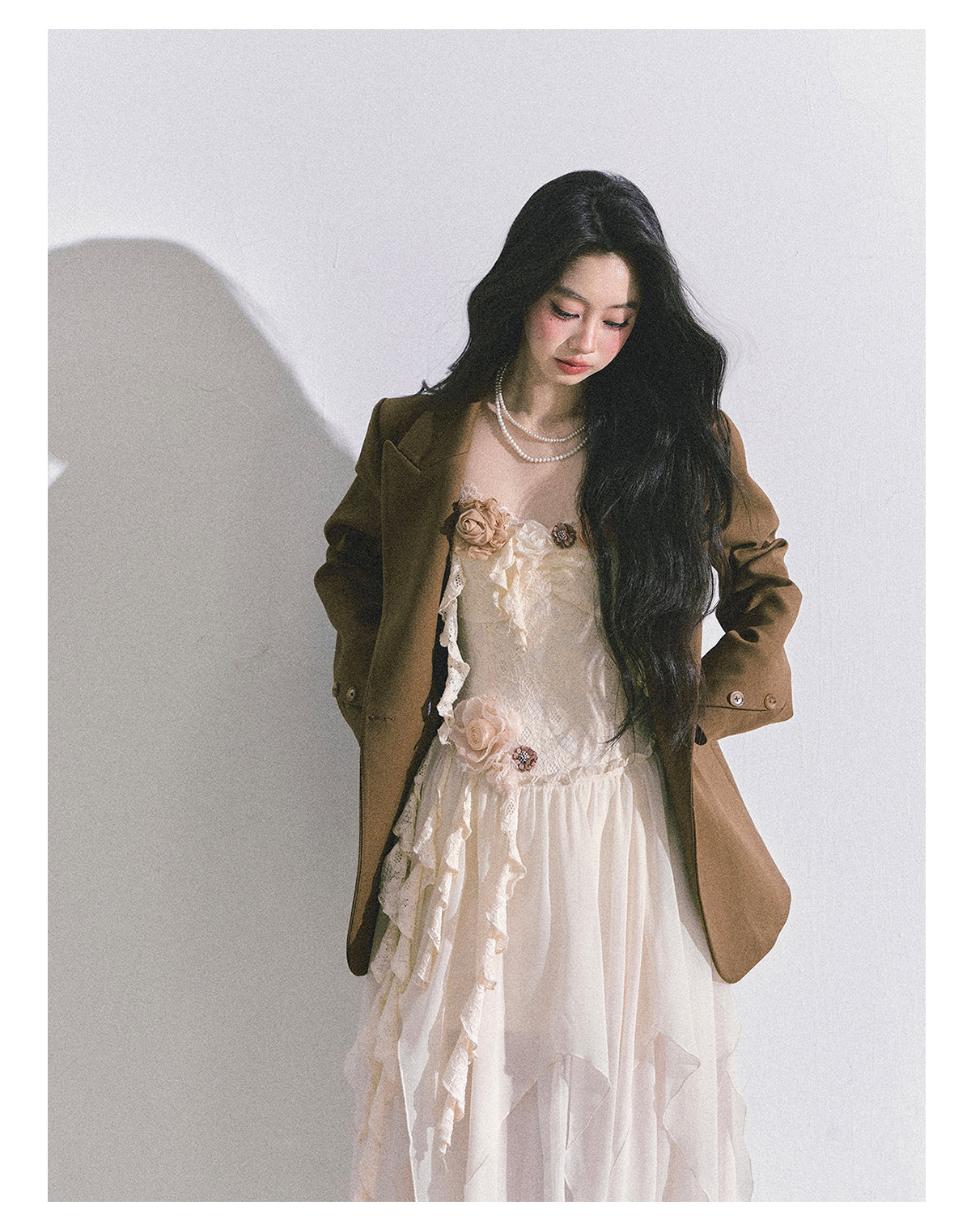 SHAOYEYAN Tuileries Garden French Floral Strappy Dress