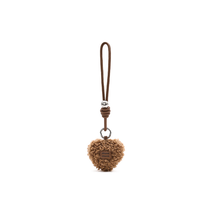 MUVA "Cotton Candy Heart" Fluffy Bag Charm