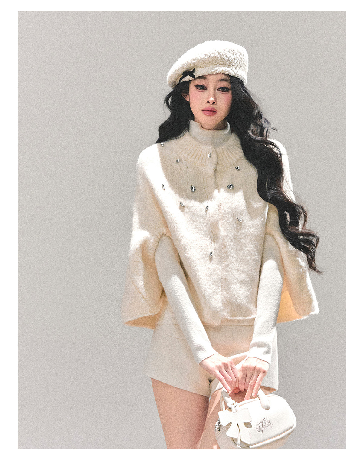 ShaoYeYan Wilderness Monologue French Knit Cape