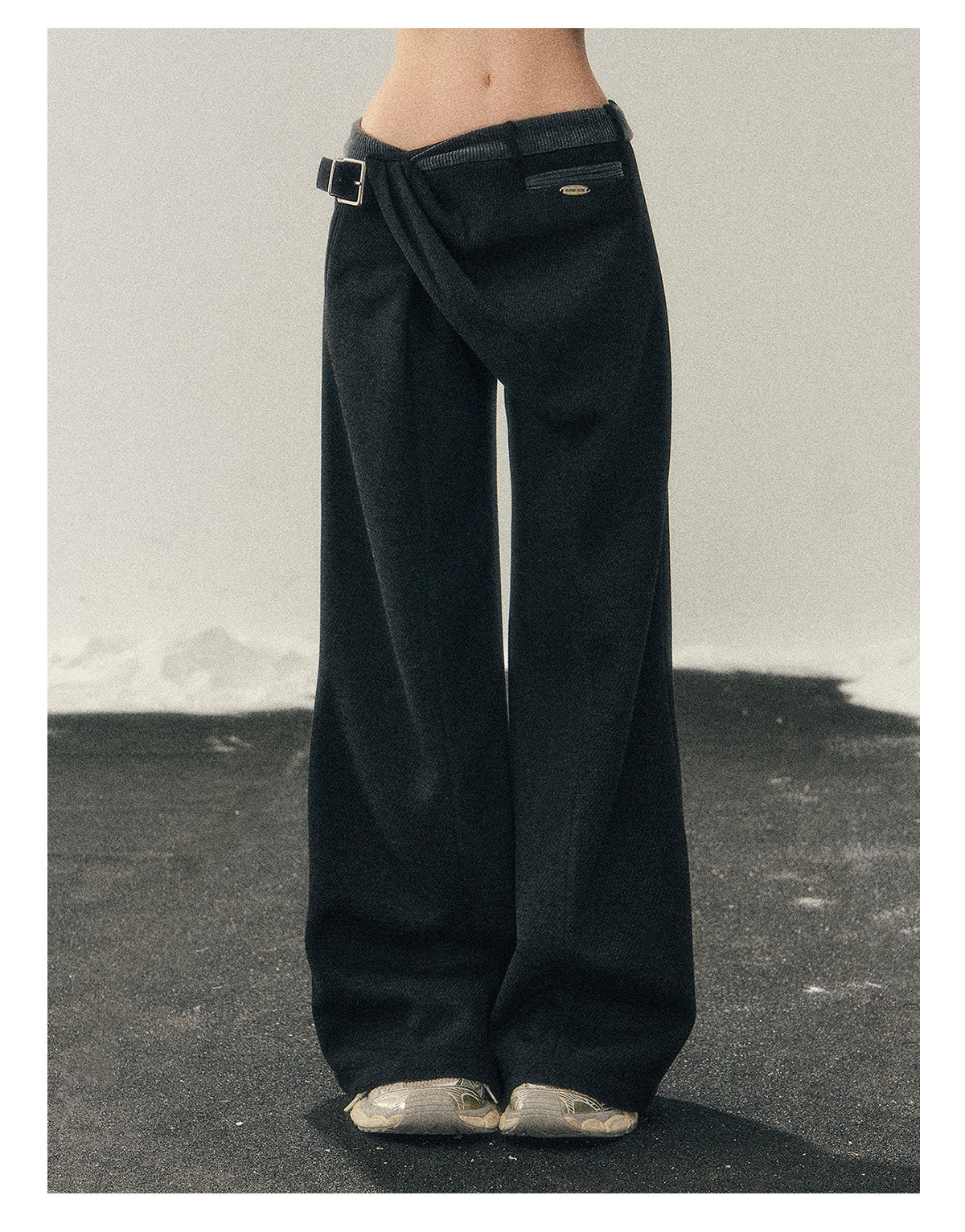 ShaoYeYan Aomalm Winter She Passed Through Korean Fleece Wide-Leg Pants