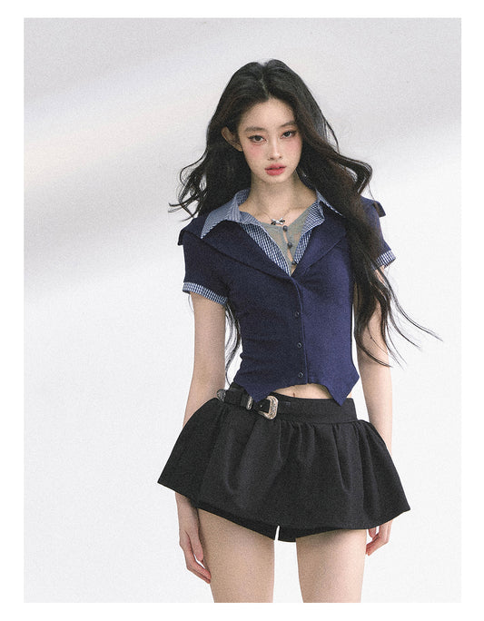 SHAOYEYAN Waist-Defining Slim Fit Top