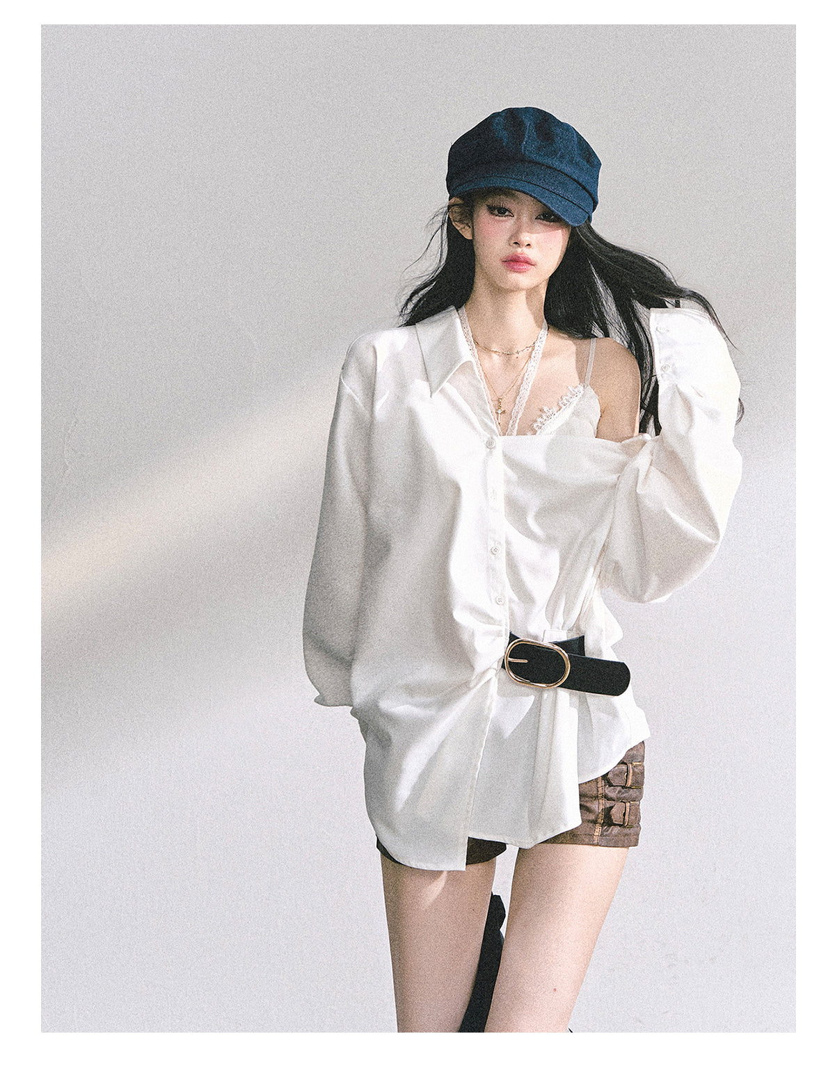 SHAOYEYAN French Off-Shoulder Sun Shirt