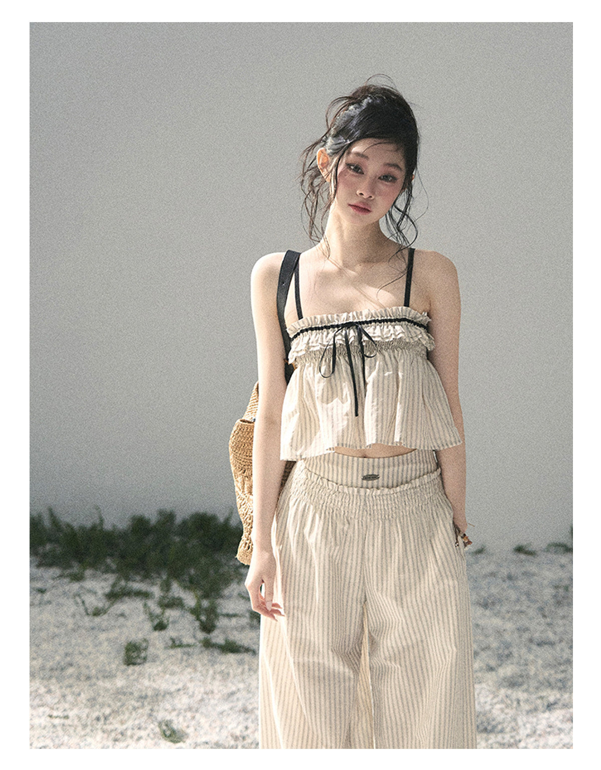 ShaoYeYan Aomalm Early Summer Weaves a Light Dream Korean Striped Set