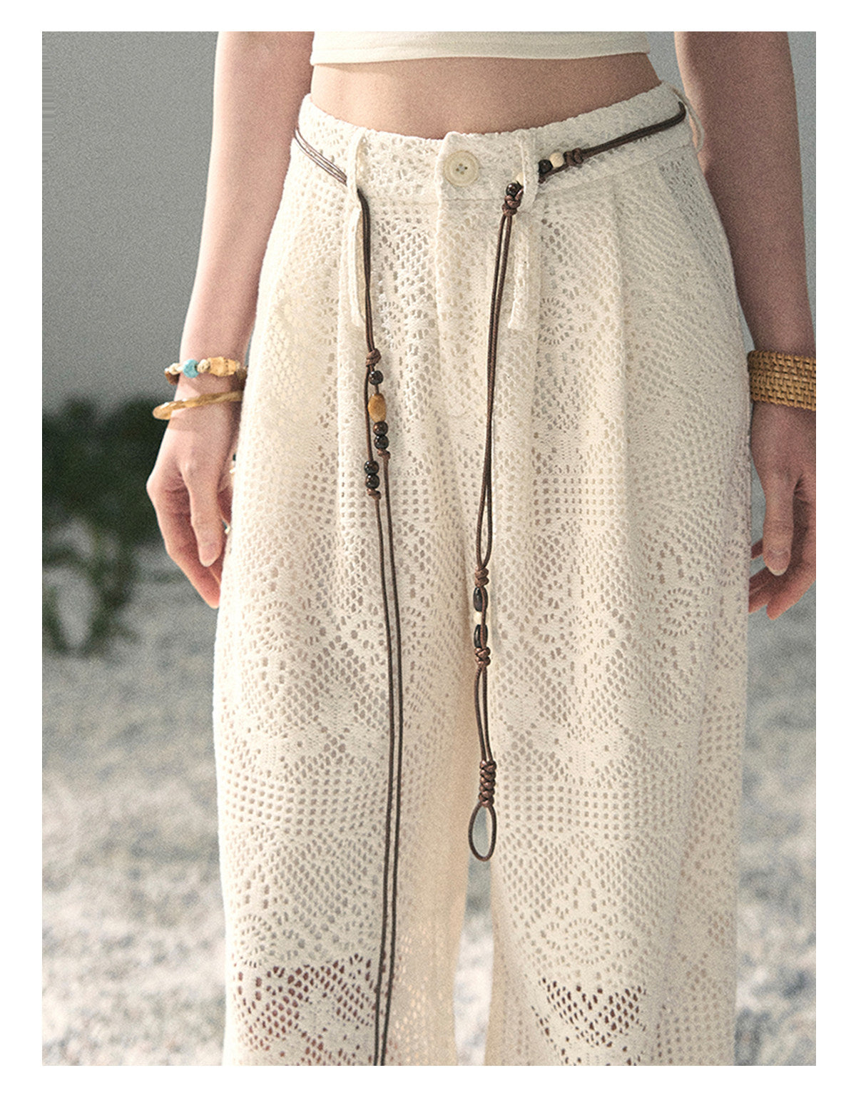 ShaoYeYan Aomalm Strolling Here Korean Casual Wide-Leg Pants