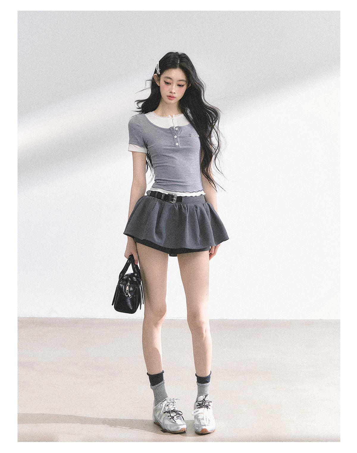 SHAOYEYAN Liliana Fake Two-Piece Lace T-Shirt