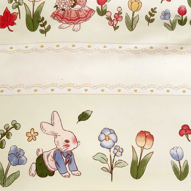 Little Floral Rabbit Duvet Cover Bedding Set