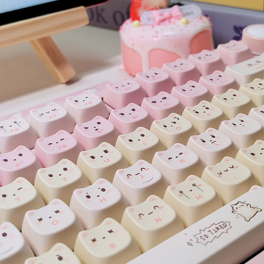 Little Lazy Cat Keycap Set